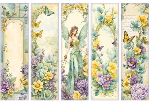 Papier ryżowy A4 Artando do decoupage - kwiaty, motyle, kobieta