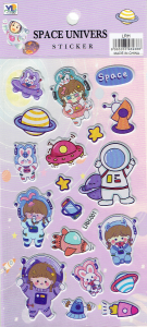 Naklejki wypukłe, puffy - kosmos, astronauta, rakiety, planety