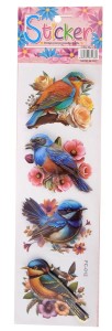 Naklejki foliowe 3D - ptaki, ptaszki, kwiaty