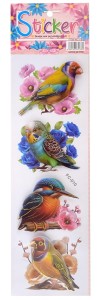 Naklejki foliowe 3D - ptaki, ptaszki, kwiaty