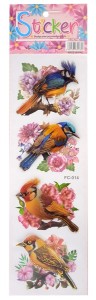 Naklejki foliowe 3D - ptaki, ptaszki, kwiaty