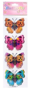 Naklejki foliowe 3D - motyle, motylki