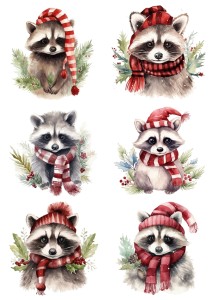 Papier ryżowy A4 do decoupage Artando - szopy, zwierzęta, zima