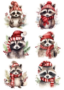 Papier ryżowy A4 do decoupage Artando - szopy, zwierzęta, zima