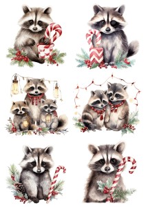 Papier ryżowy A4 do decoupage Artando - szopy, zwierzęta, świece, święta