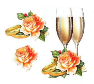 Scrapki papierowe z efektem 3D - ślub, wesele, kwiaty