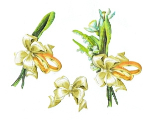 Scrapki papierowe z efektem 3D - ślub, wesele, kwiaty