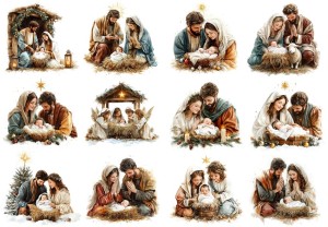 Papier ryżowy A4 do decoupage Artando - szopka, żłóbek, Boże Narodzenie