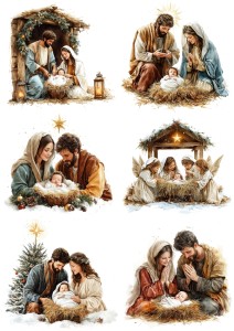 Papier ryżowy A4 do decoupage Artando - szopka, żłóbek, Boże Narodzenie