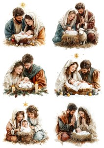 Papier ryżowy A4 do decoupage Artando - szopka, żłóbek, Boże Narodzenie