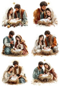 Papier ryżowy A4 do decoupage Artando - szopka, żłóbek, Boże Narodzenie