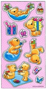 Naklejki, stickersy - misie  