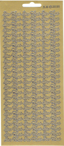 Stickersy, naklejki złote 10x23cm - Sto Lat 