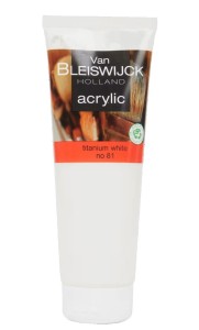 Farba akrylowa Van Bleiswijck 250ml - biała, Titanium White