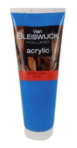 Farba akrylowa Van Bleiswijck 250ml - niebieska, primary blue