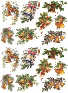 Papier klasyczny A4 do decoupage - dzwonki