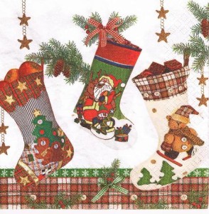 Serwetka decoupage 33x33 cm - skarpetki