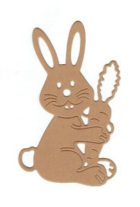 Scrapki papierowe zając, zajączek jasnobrązowe - 5 sztuk