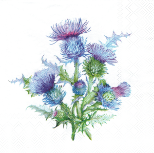 Serwetka decoupage 33x33 cm - kwiaty, kwiatki, oset