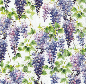 Serwetka decoupage 33x33 cm - kwiaty, kwiatki, wisteria