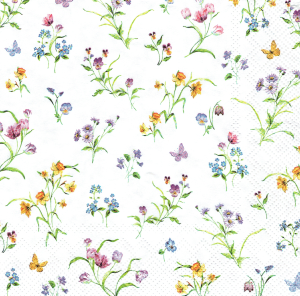 Serwetka decoupage 33x33 cm - kwiaty, kwiatki wiosenne