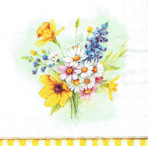 Serwetka decoupage mała 25x25cm - kwiaty, kwiatki, bukiet