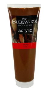 Farba akrylowa Van Bleiswijck 250ml - brązowa, brown