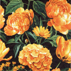 Serwetka decoupage 33x33 cm - kwiaty, kwiatki, piwonie, hortensje, tulipany