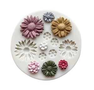 Foremka silikonowa - kwiatki, kwiatki, stokrotki