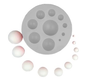 Foremka silikonowa - kropki, groszki, kulki