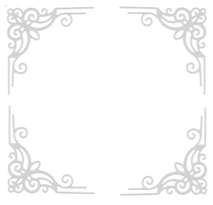 Scrapki papierowe białe perłowe Narożniki ozdobne - 4 sztuki 