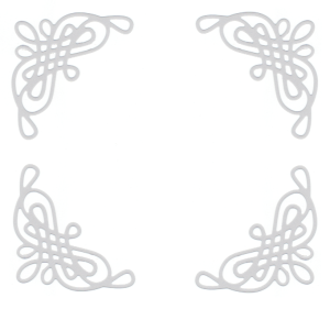 Scrapki papierowe białe perłowe Narożniki ozdobne - 4 sztuki