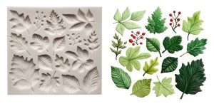 Foremka silikonowa - liście, listki