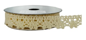 Koronka materiałowa ecru 13mm 3m