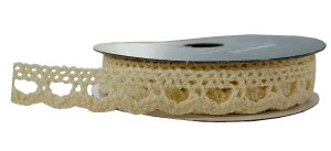Koronka materiałowa ecru 11mm 3m