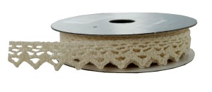 Koronka materiałowa ecru 11mm 3m