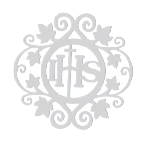 Scrapki papierowe IHS, Komunia, Hostia, białe - 5 sztuk