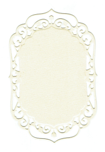 Scrapki papierowe kremowe perłowe ramki, ramka - 5 sztuk