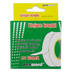 Klejące kropki 8mm 150szt - bezbarwne