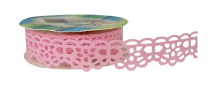 Koronka samoprzylepna wzorek 1m  - różowa