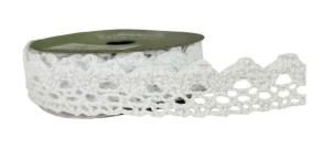 Koronka materiałowa biała 20mm 3m 