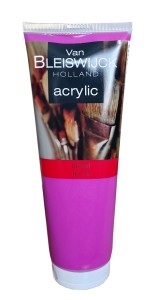 Farba akrylowa Van Bleiswijck 250ml - różowa, orchid