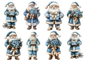 Papier klasyczny A4 do decoupage - Mikołaje, krasnale, kwiaty, szyszki, stroiki, święta