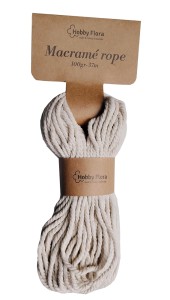 Sznurek bawełniany do makramy 3mm 100g 37m - ecru
