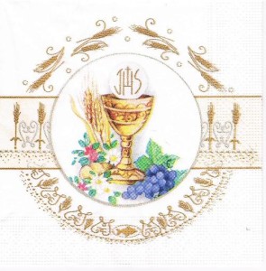 Serwetka decoupage 33x33 cm - Komunia Św