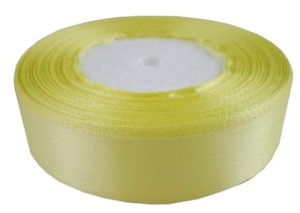 Wstążka satynowa 25mm/22m - żółta