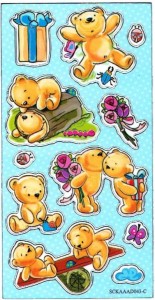 Naklejki, stickersy - misie  