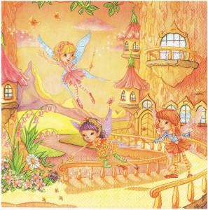 Serwetka decoupage 33x33 cm - wróżki, elfy, czarodziejki