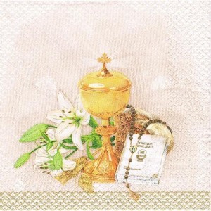 Serwetka decoupage 33x33 cm - Komunia Św