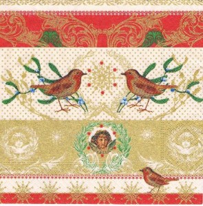 Serwetka decoupage 33x33 cm - ptaszki, aniołek